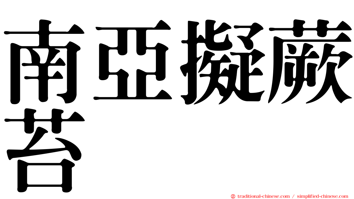 南亞擬蕨苔