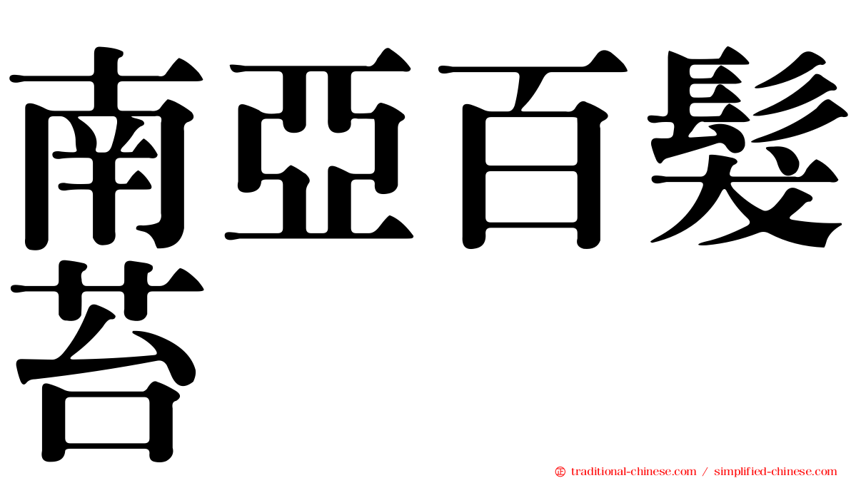 南亞百髮苔