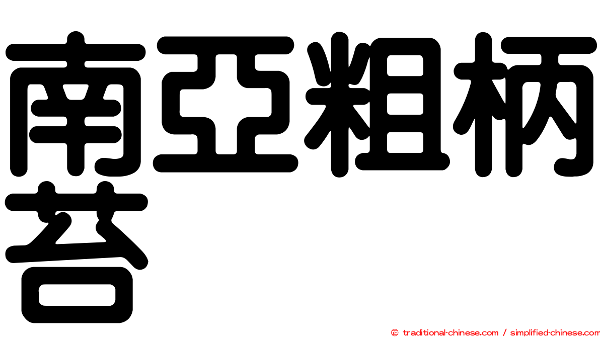南亞粗柄苔