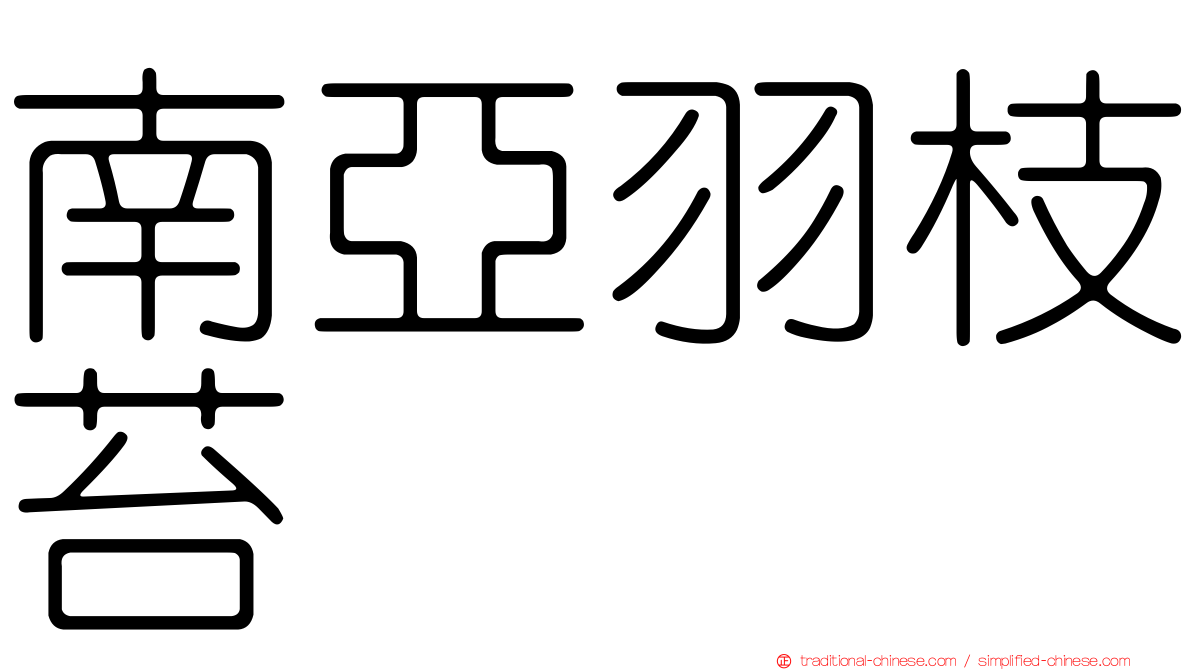 南亞羽枝苔