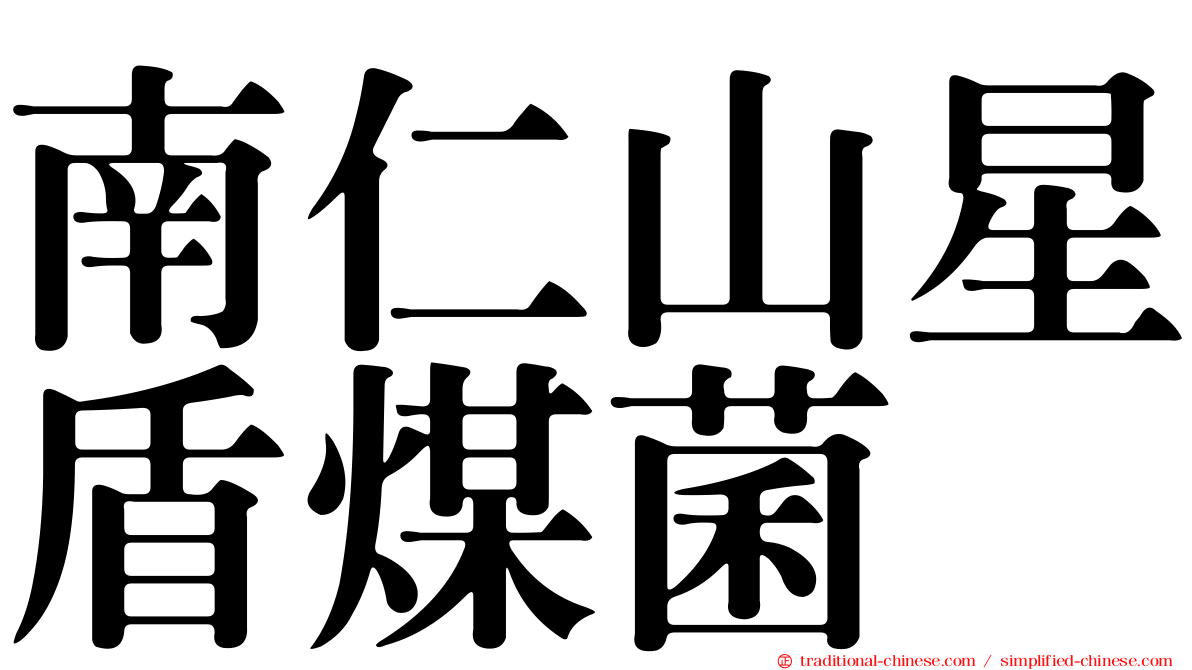 南仁山星盾煤菌