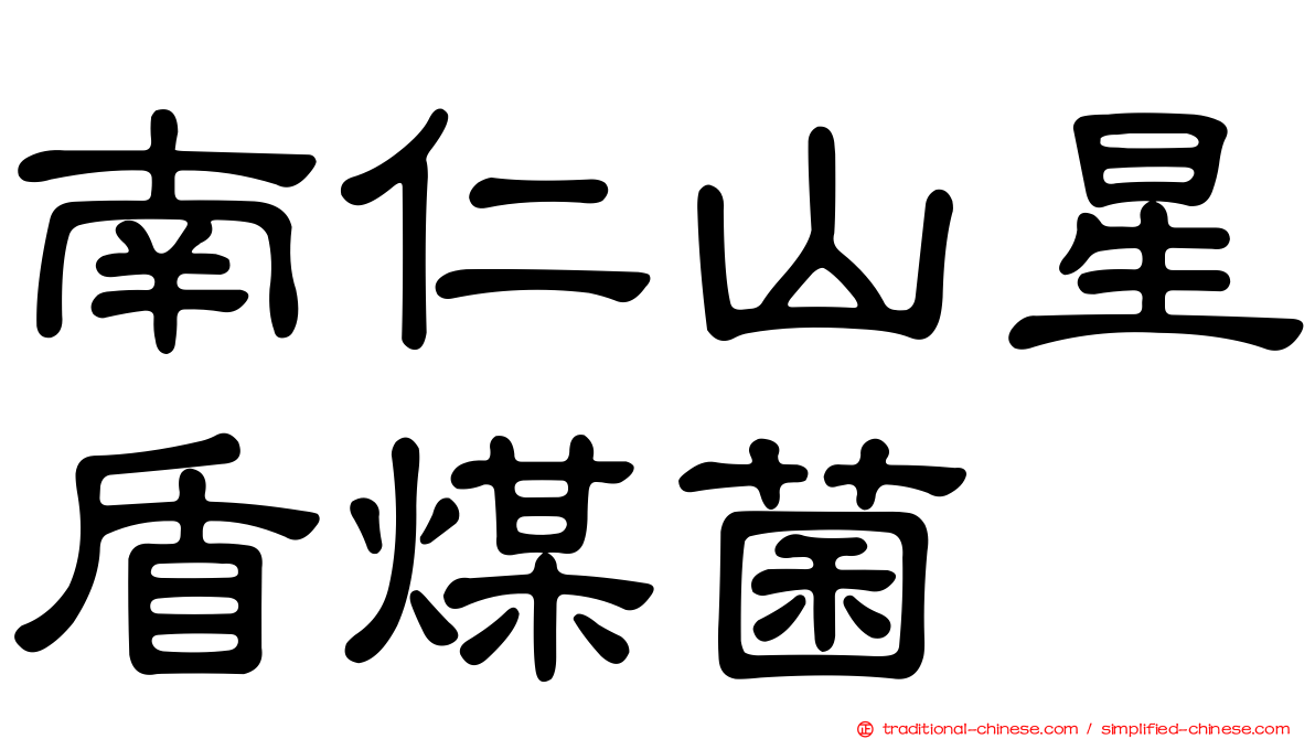 南仁山星盾煤菌