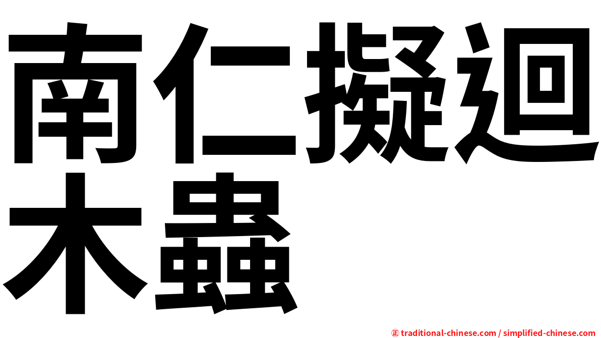 南仁擬迴木蟲