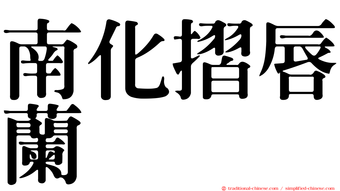 南化摺唇蘭