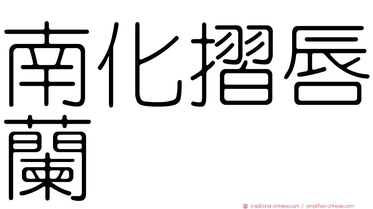 南化摺唇蘭