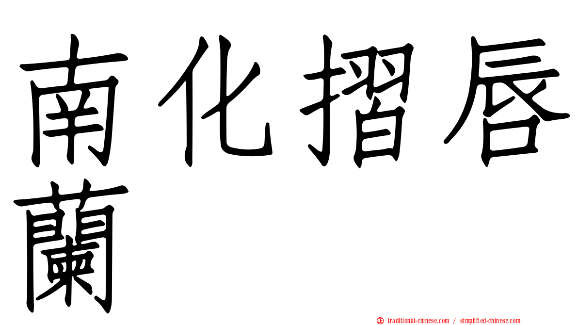 南化摺唇蘭