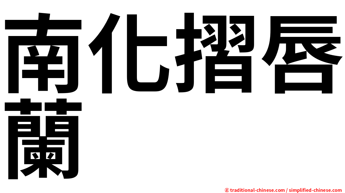 南化摺唇蘭