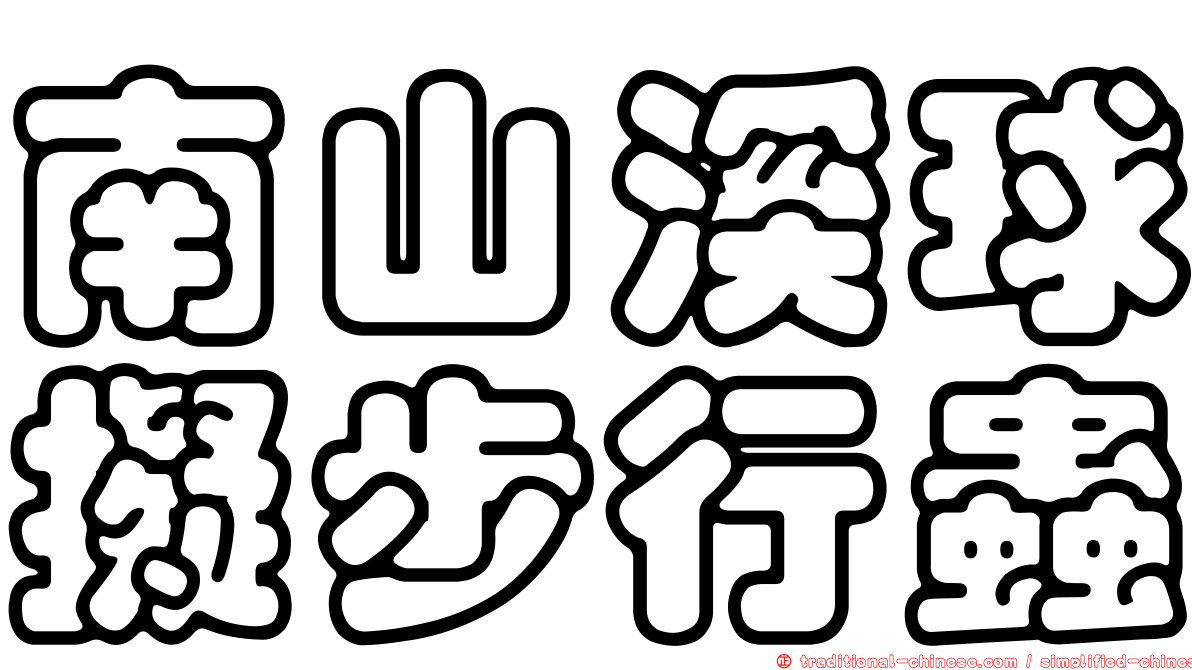 南山溪球擬步行蟲