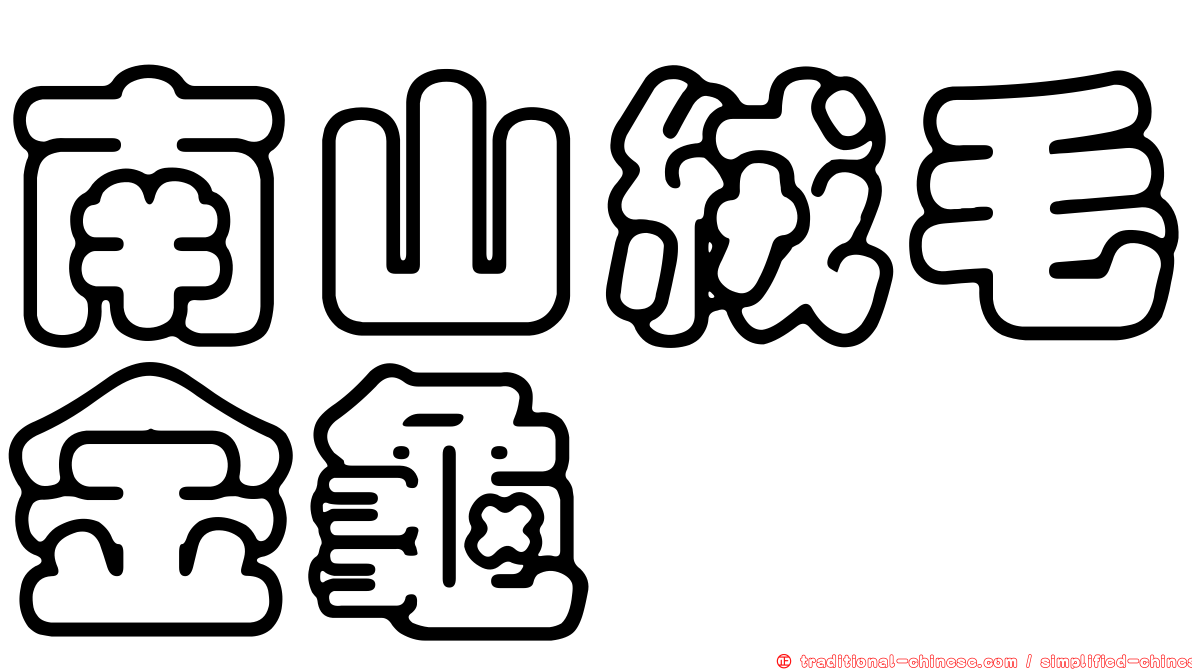 南山絨毛金龜