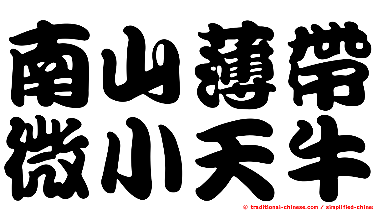 南山薄帶微小天牛