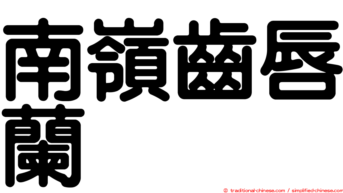 南嶺齒唇蘭