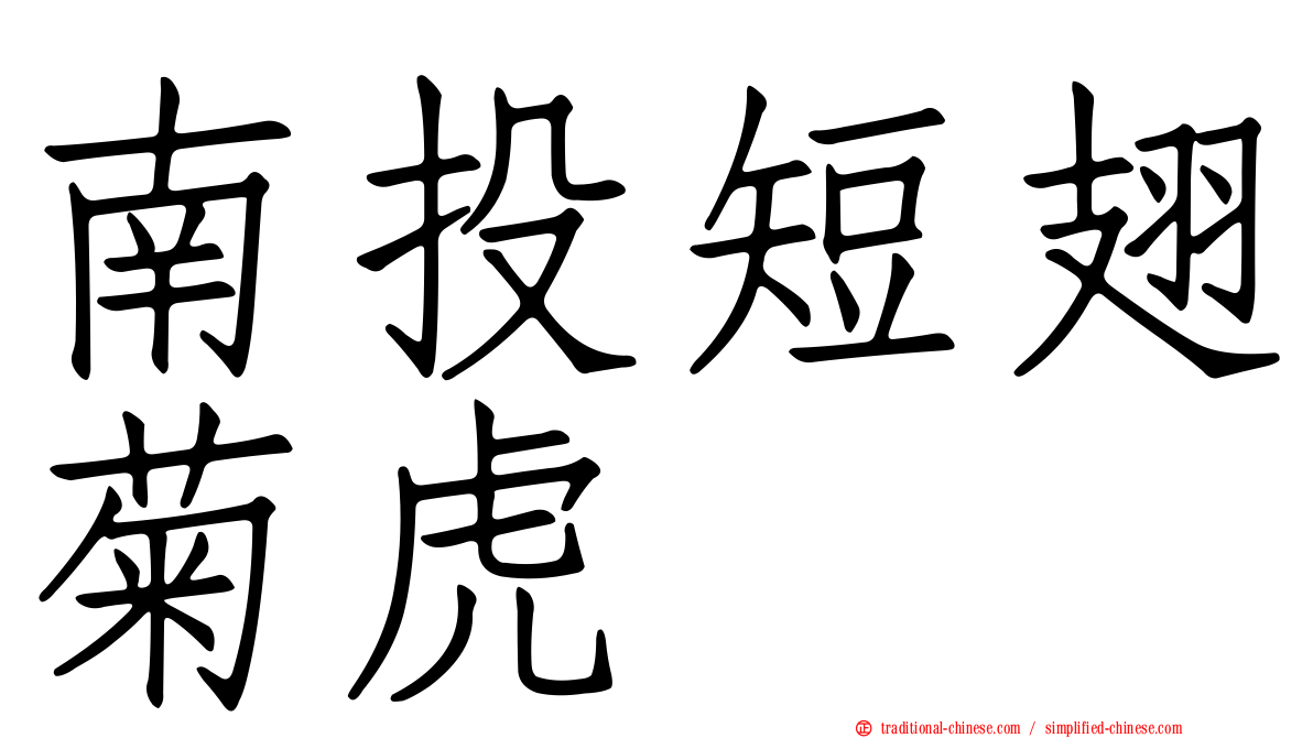 南投短翅菊虎