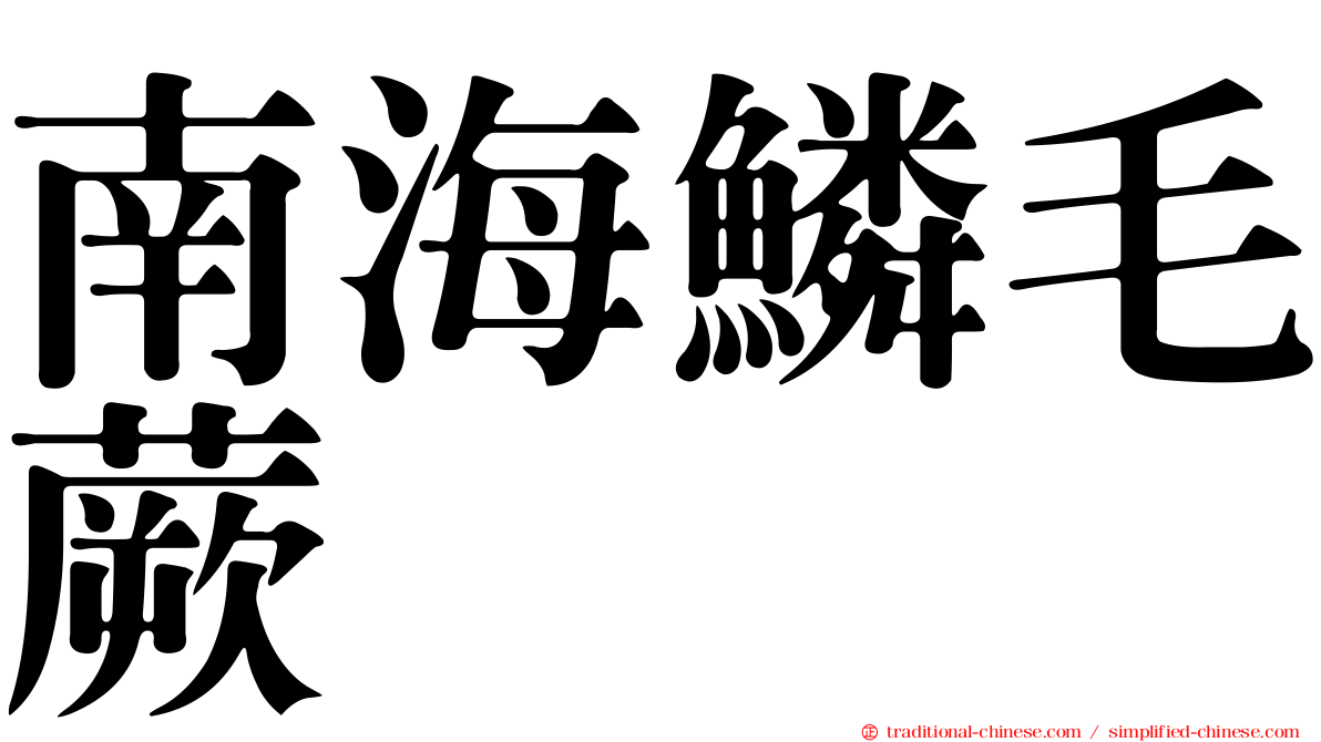 南海鱗毛蕨