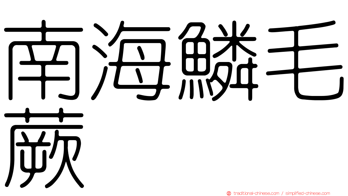 南海鱗毛蕨