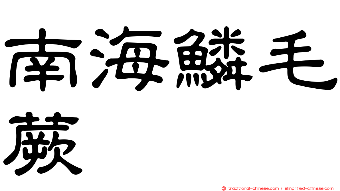 南海鱗毛蕨