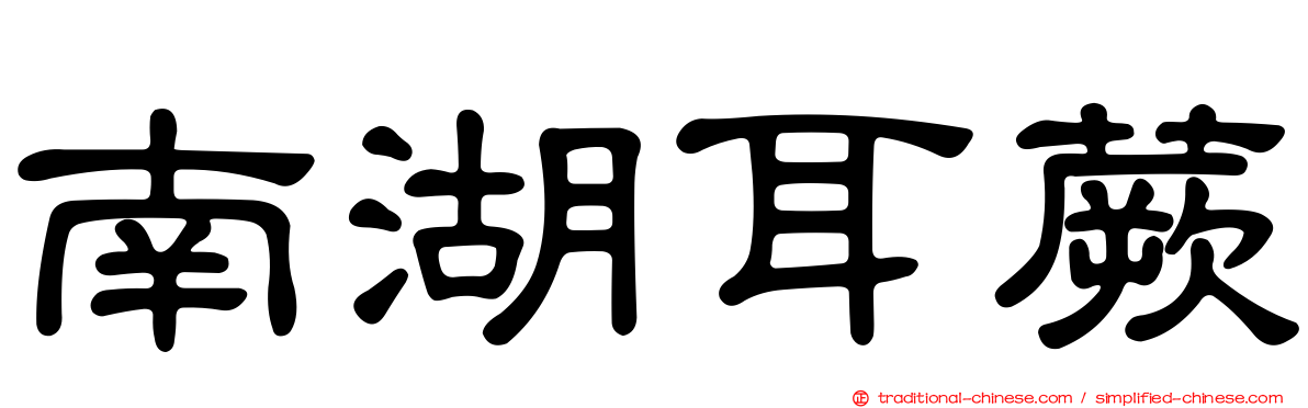 南湖耳蕨