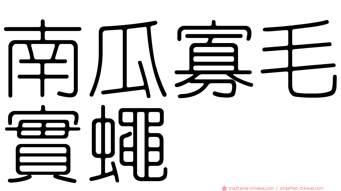 南瓜寡毛實蠅