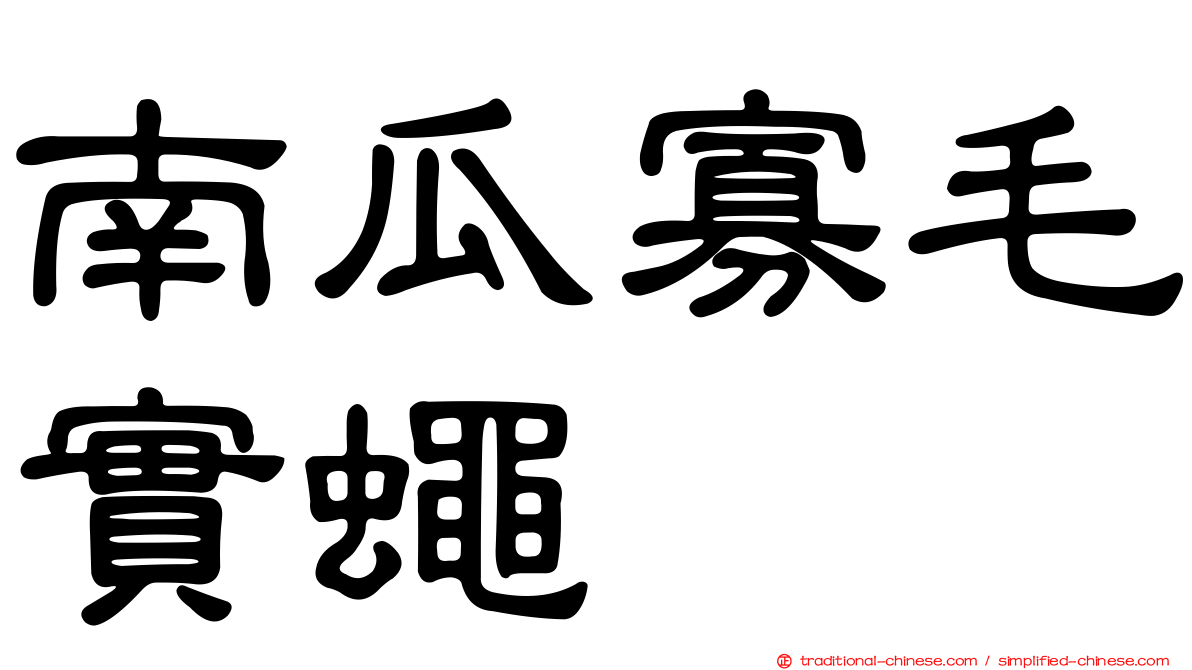 南瓜寡毛實蠅