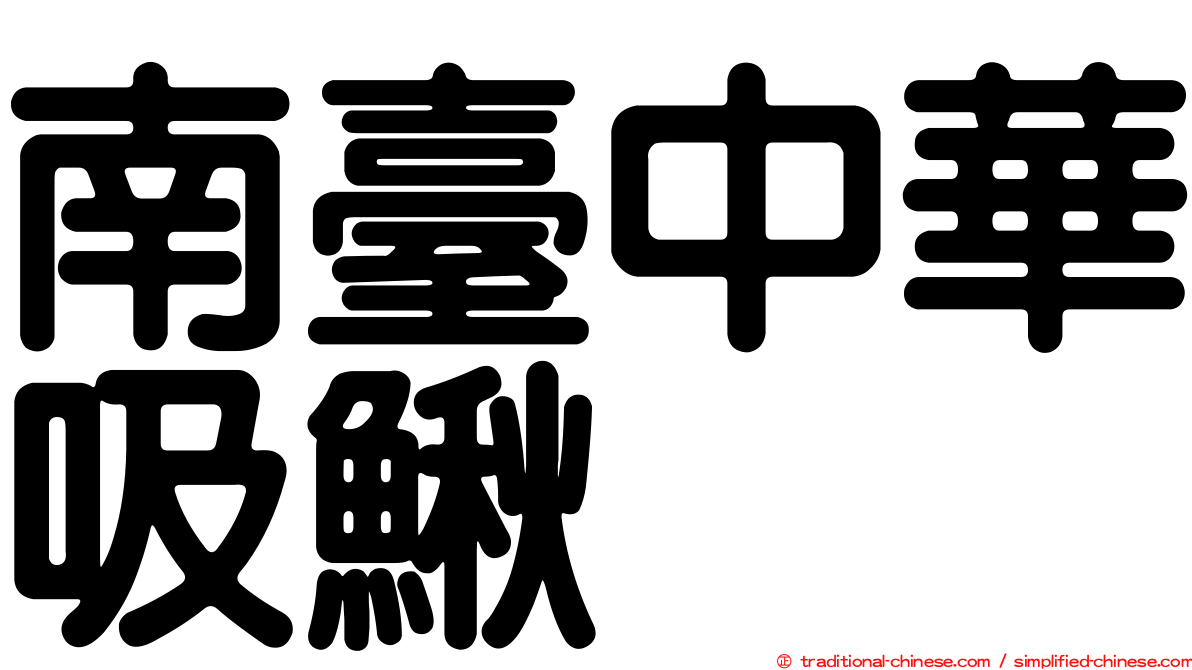 南臺中華吸鰍