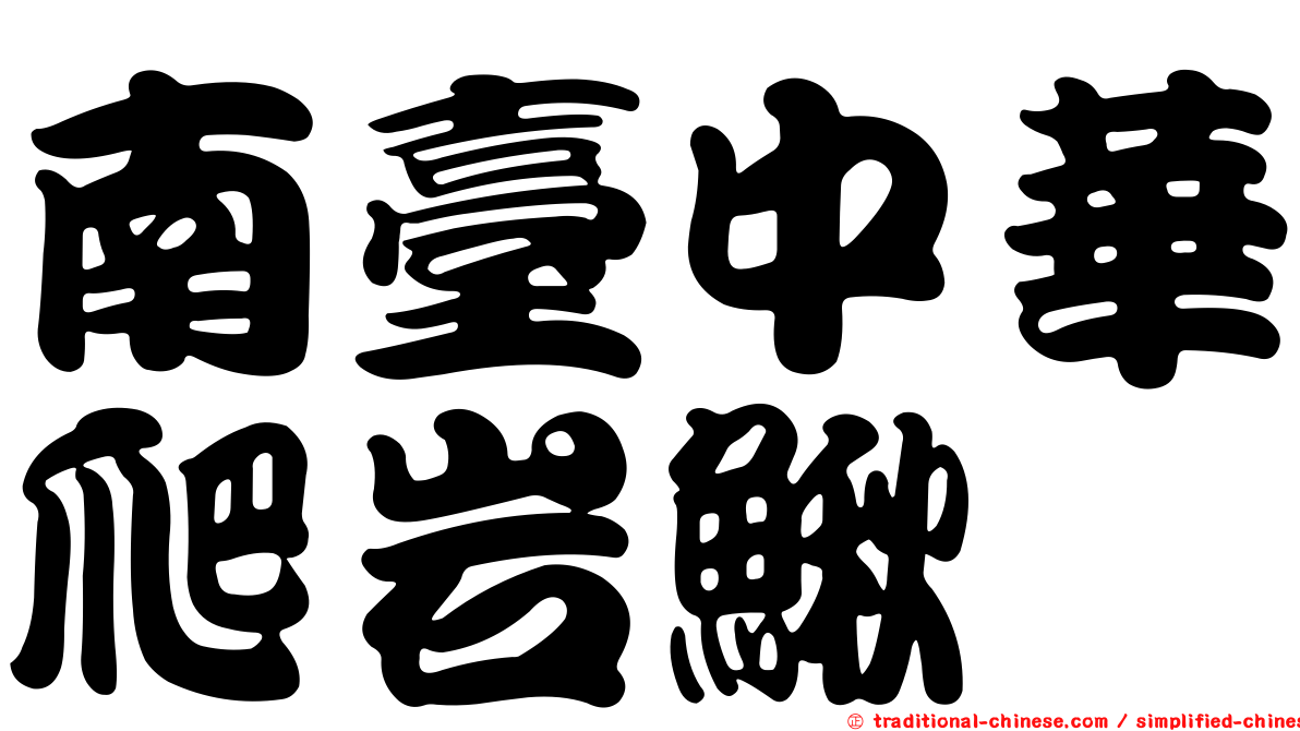 南臺中華爬岩鰍