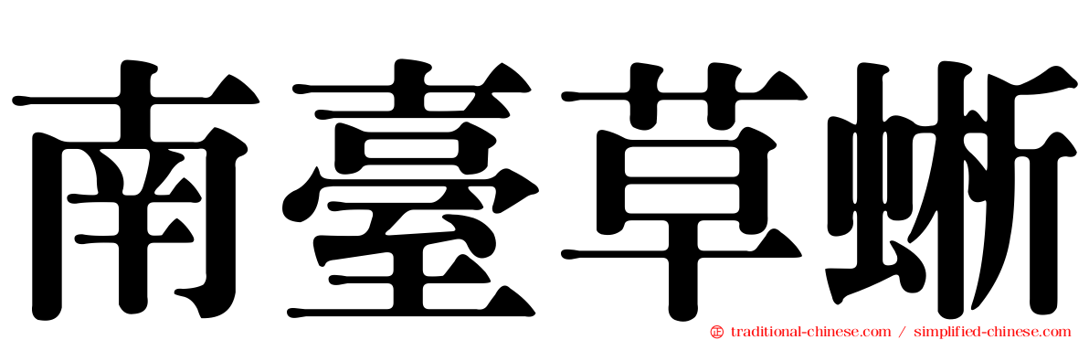 南臺草蜥