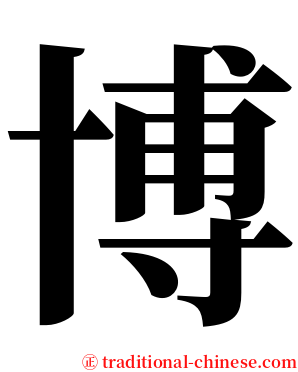 博 serif font