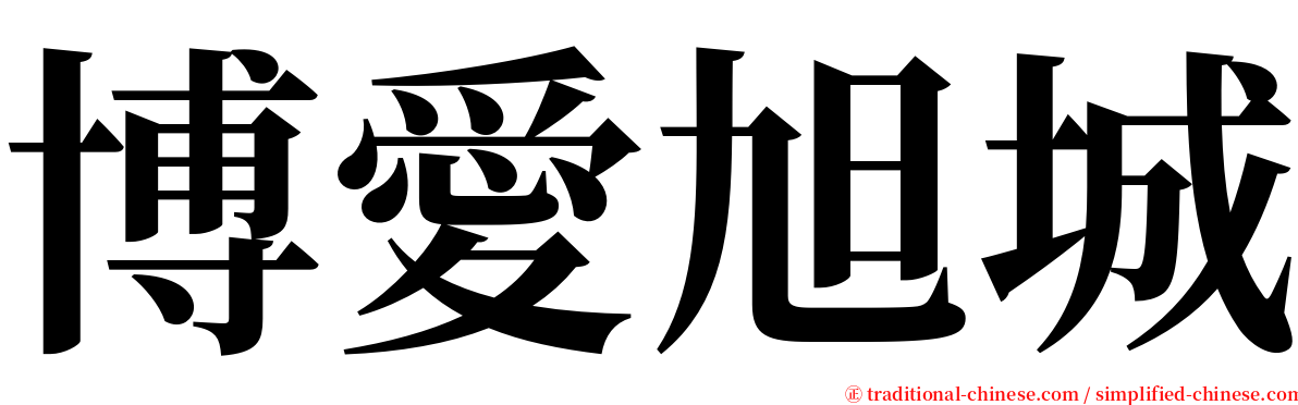 博愛旭城 serif font