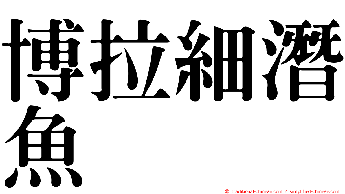 博拉細潛魚