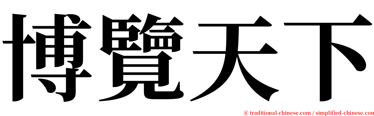 博覽天下 serif font