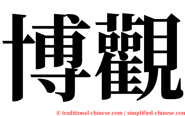 博觀 serif font