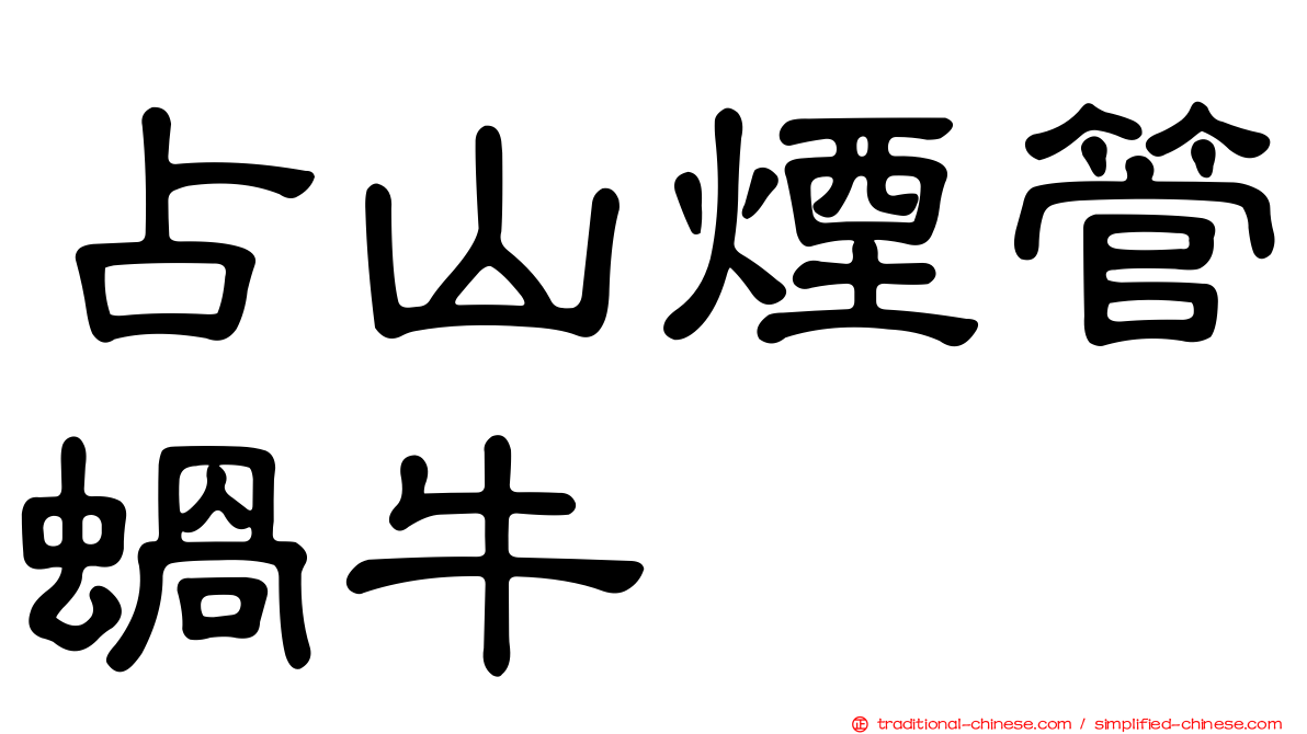 占山煙管蝸牛