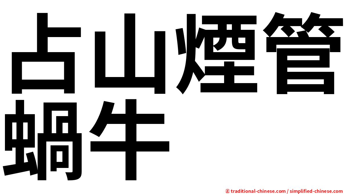 占山煙管蝸牛