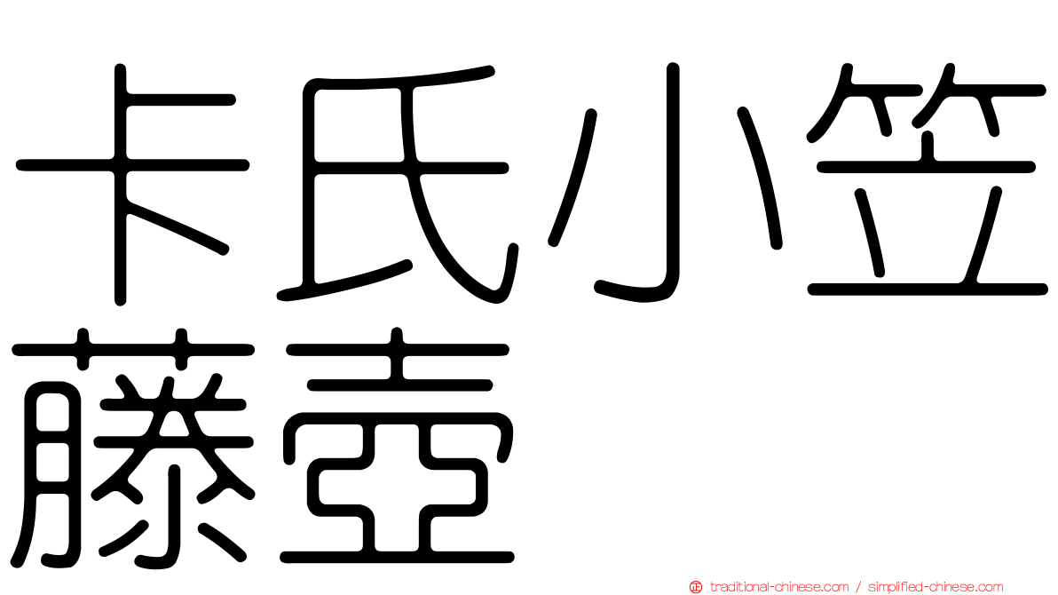 卡氏小笠藤壺