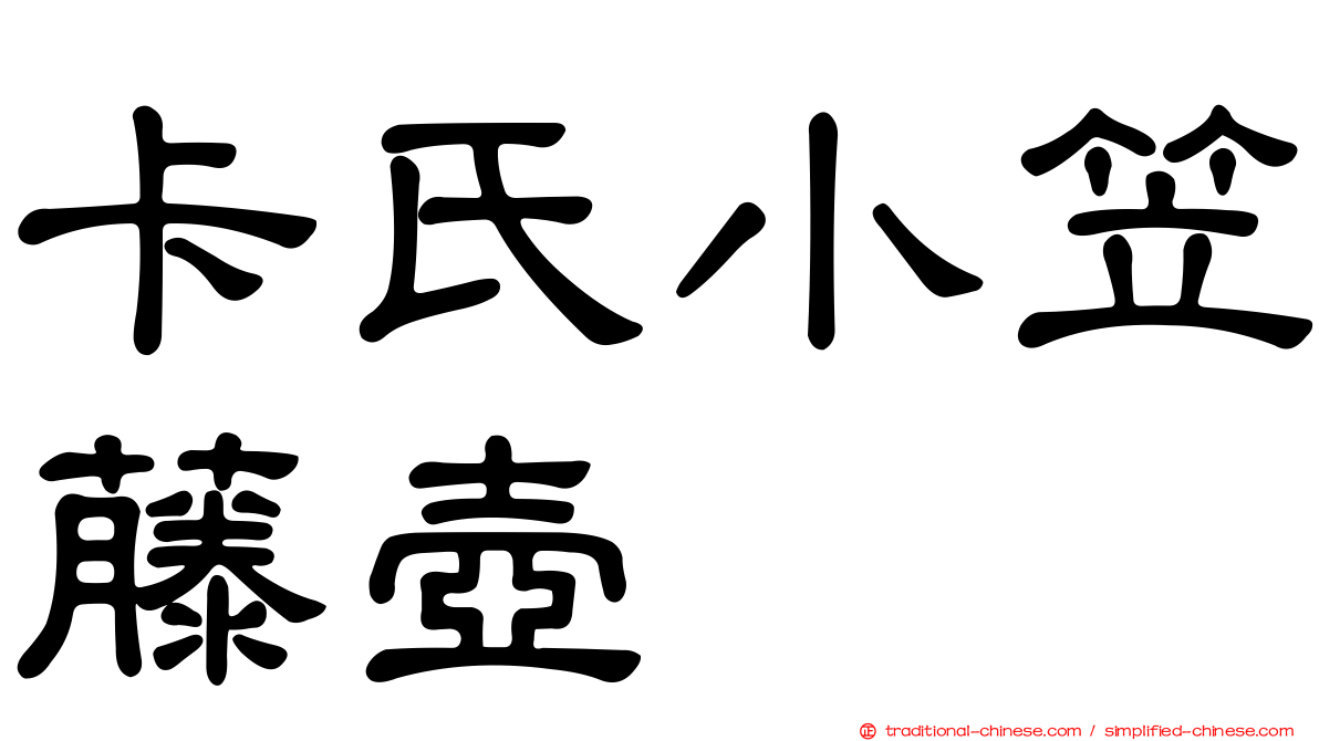 卡氏小笠藤壺