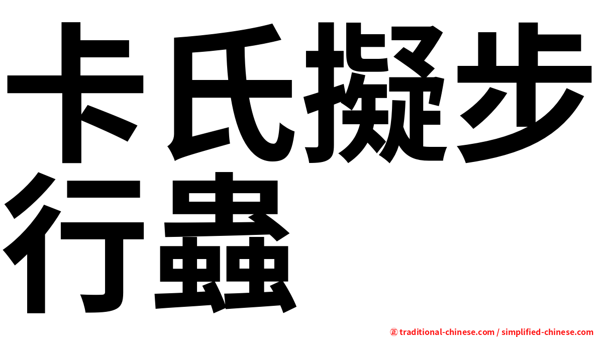 卡氏擬步行蟲