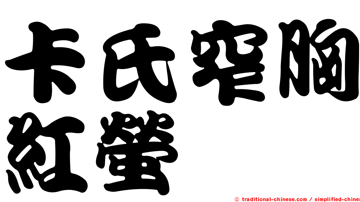卡氏窄胸紅螢