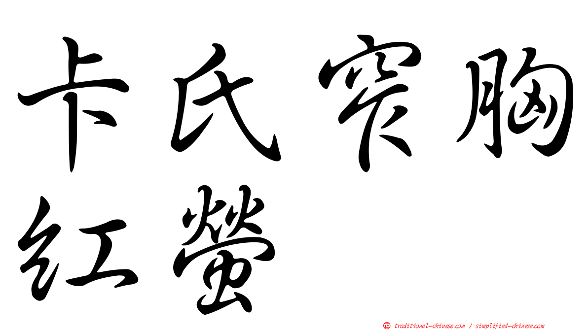 卡氏窄胸紅螢