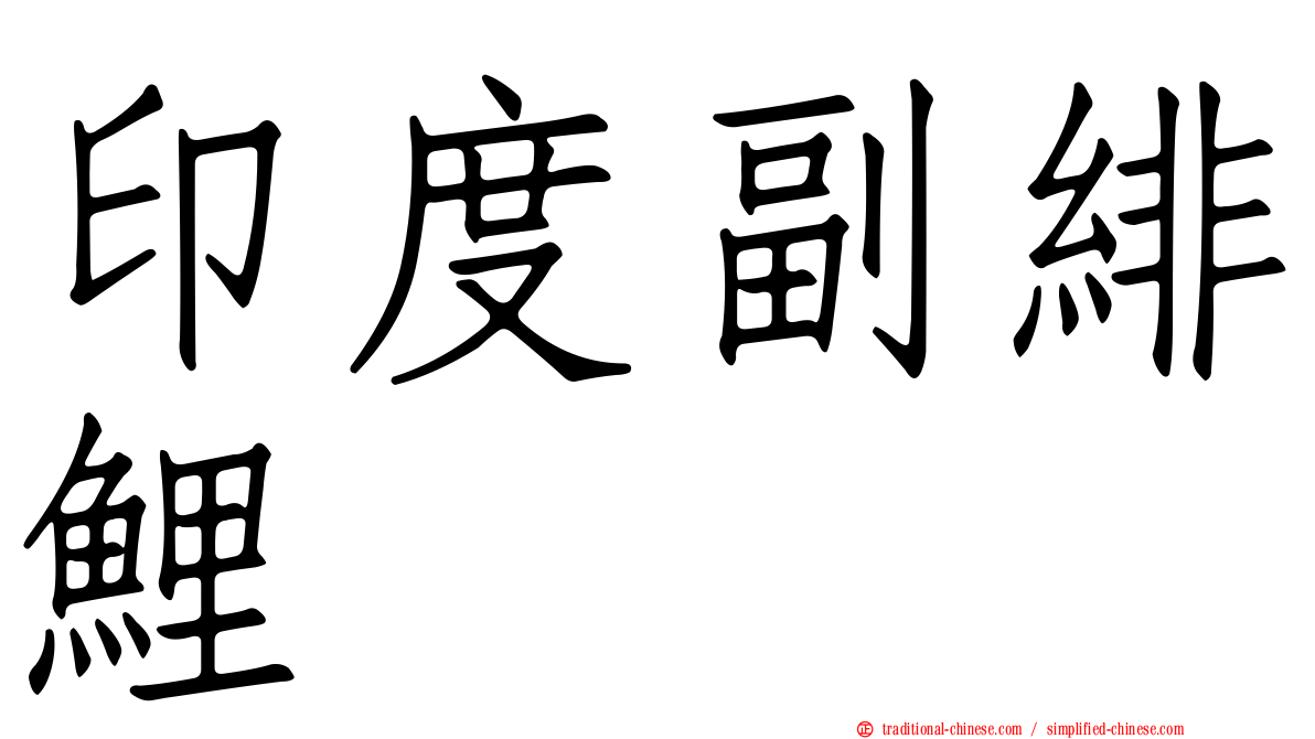 印度副緋鯉