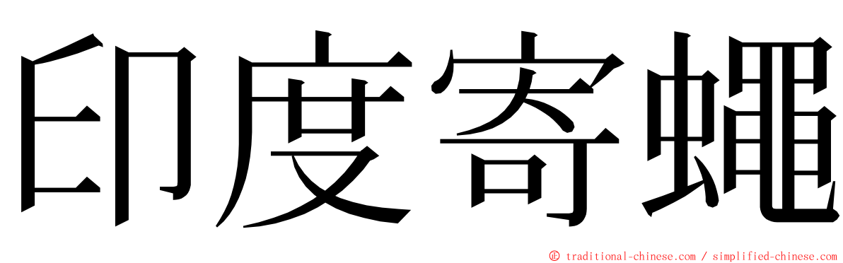 印度寄蠅 ming font