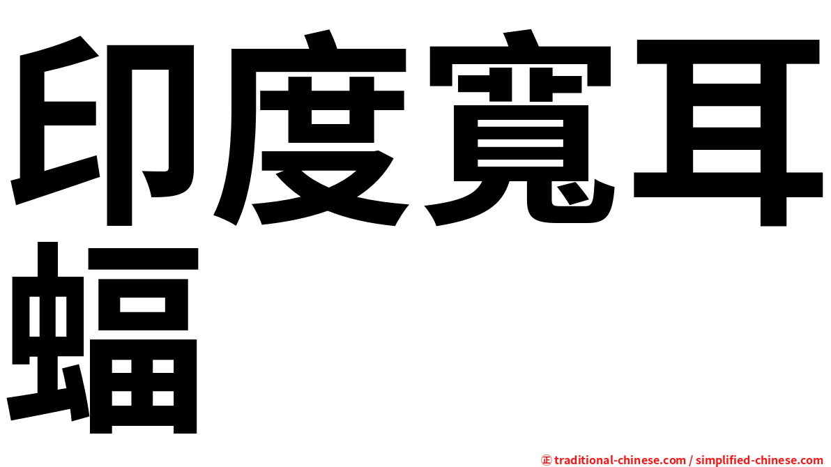 印度寬耳蝠