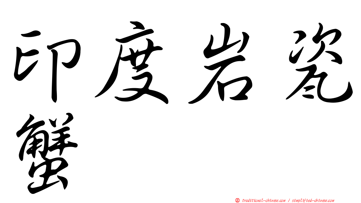 印度岩瓷蟹
