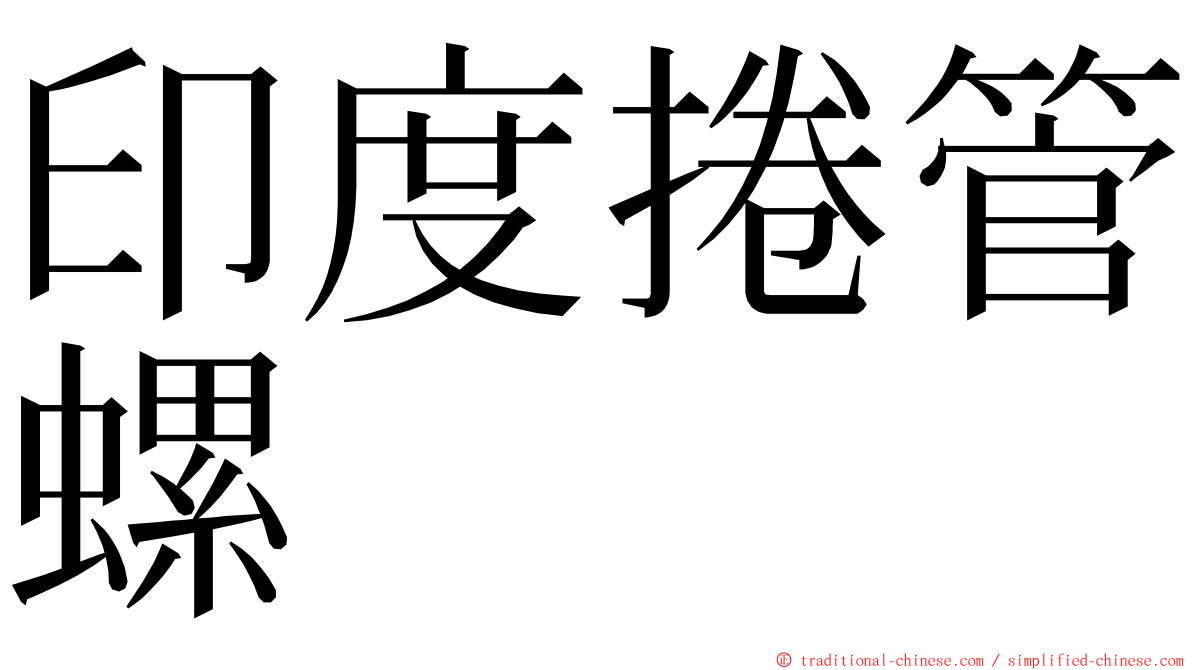 印度捲管螺 ming font