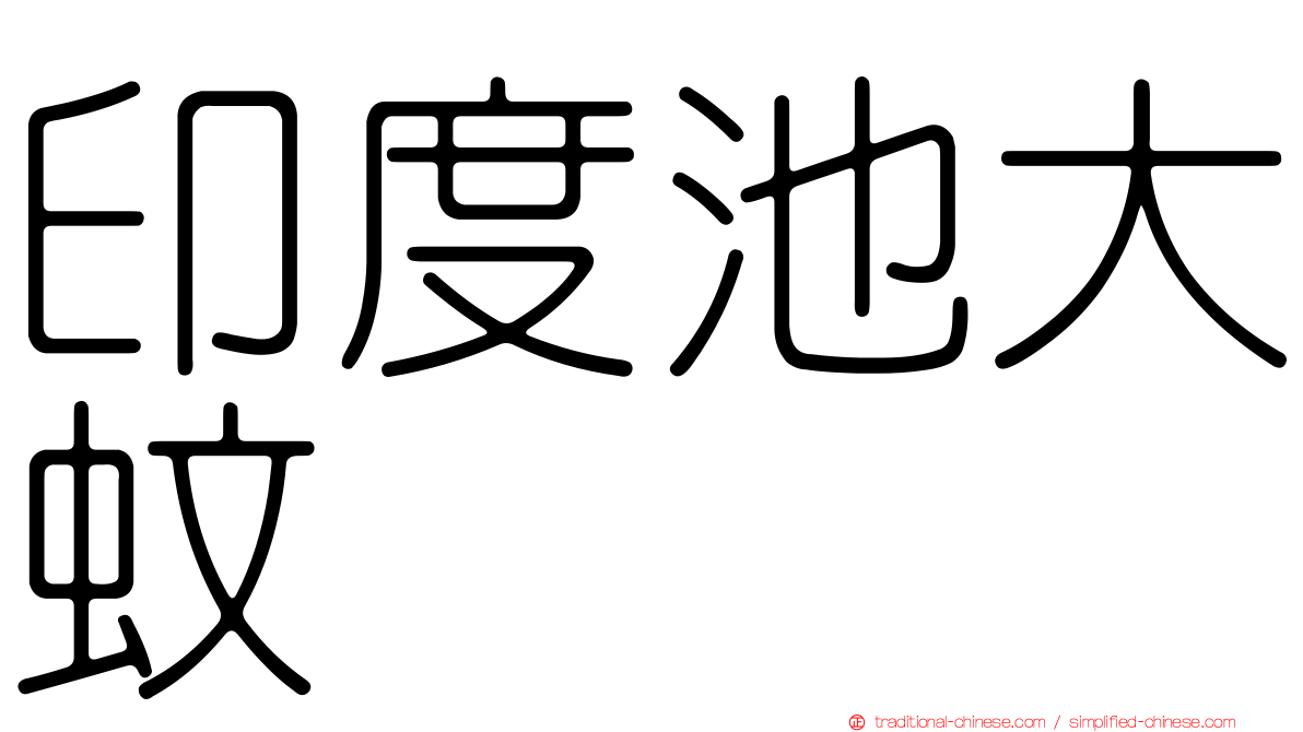 印度池大蚊