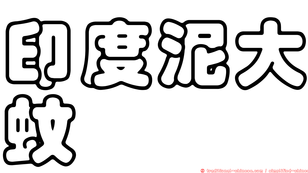 印度泥大蚊