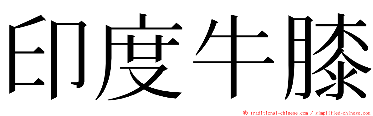 印度牛膝 ming font
