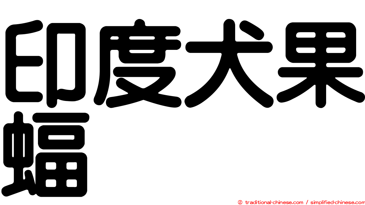 印度犬果蝠