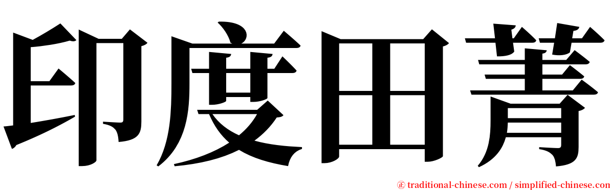 印度田菁 serif font