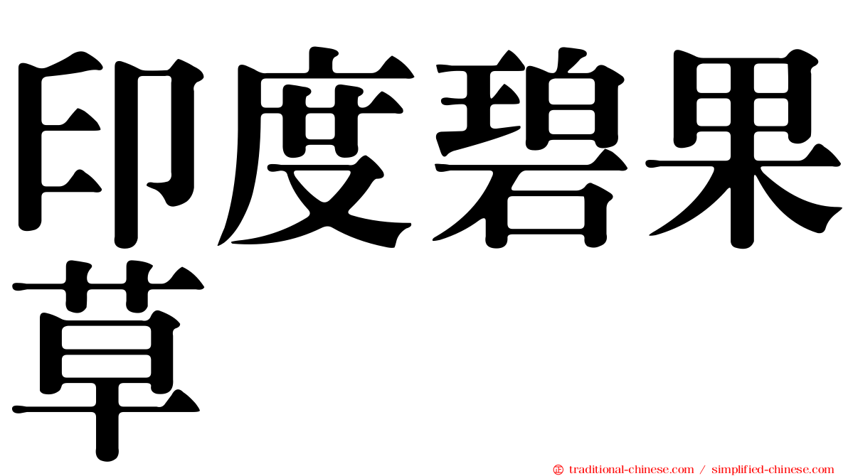 印度碧果草