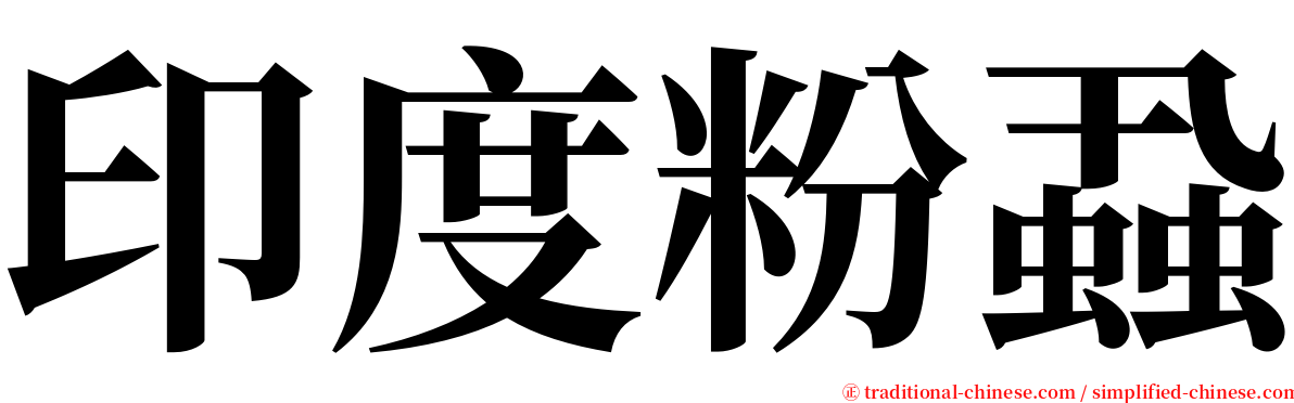 印度粉蝨 serif font