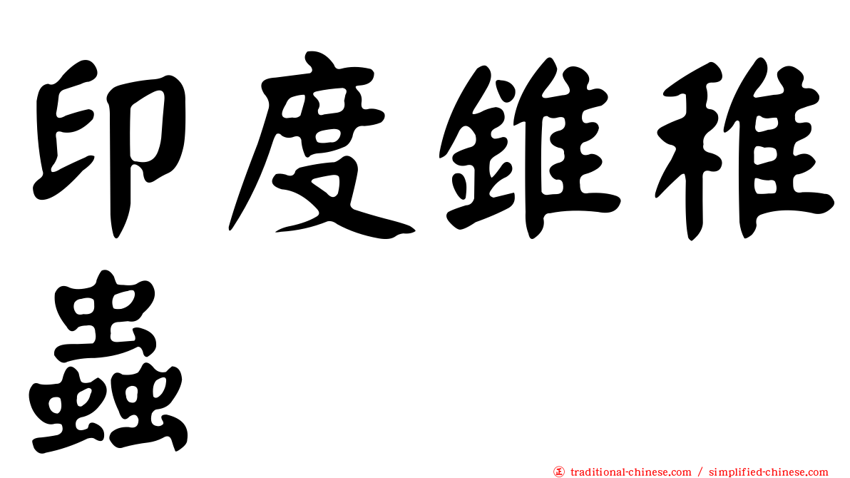 印度錐稚蟲